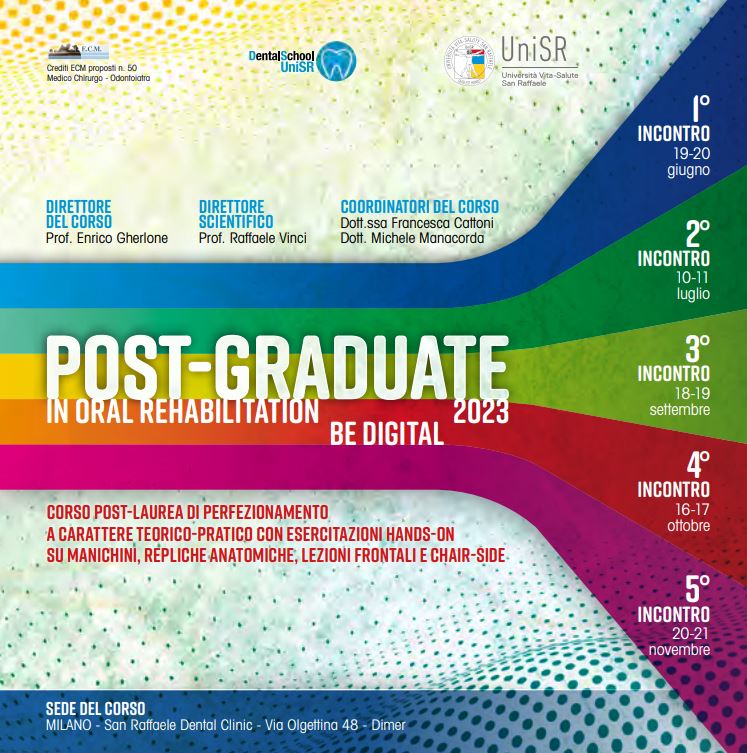 MILANO – Corso Post-graduate in oral rehabilitation 2023 – Be Digital